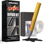 Smaphy Wheel Repair Kit, Black Rim Touch Up Paint, Rim Paint For Scratches Repair, Repairs Roadside Rashes and Scratches Easily, Universal Color for Rims (Matte Black)