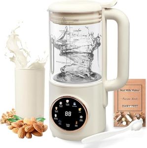 Hxgemu 8-in-1 Nut Milk Maker Machine 1400ml(48oz), Automatic Soy Milk Maker with 16-Blade & 24 Hours Timer, Homemade Almond, Oat, Soy, Coconut, Baby Food, Plant-Based and Non-Dairy Beverages