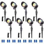 LEONLITE 8-Pack Low Voltage LED Landscape Spotlight, 4000K Cool White, 4W 12V Pathway Lights Outdoor CRI90+, Aluminum Housing Spot Lights for Garden Yard Lighting, ETL Listed, Bronze Finish