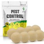 Pest Control Balls, Peppermint Oil Rodent Repellent, Mouse Repellent Indoor & Outdoor Use, Rat Repellent - Effective Against Mice,Rats,Mosquitoes,Spider,Cockroach,Moths, Better Than Ultrasonic 8P