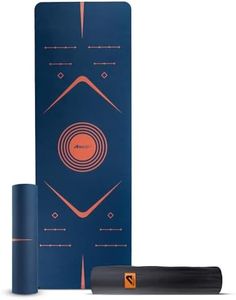 Boldfit Yoga Mat For Women & Men With Bag 6Mm Alignment Tpe Rubber Material Extra Thick Exercise Yoga Mat For Men For Workout At Home Yoga Fitness Exercise Mat Anti Skid Mat Gym Mat - 6Mm Nile, Red
