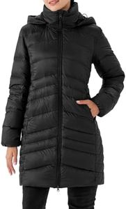 PUREPEAR Women's Down Jackets Heavyweight Puffer Water Resistant Coat Winter Warm Jacket with Detachable Hood
