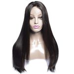 TRESSEDUP HAIR Human Hair Wigs For Women - Full Head Front Lace Women Wigs (Dark Brown)