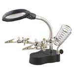 Electronix Express Helping Hand Magnifier LED Light with Soldering Stand