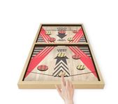 Amazon Brand - Jam & Honey 3-in-1 Wooden Board Game for Kids & Family, Fastest Finger First, Ludo, Snakes & Ladders, Double Sided Board, 2 Player Party Game