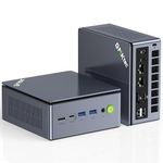 GMKtec Mini PC Gaming, M7 Ultra Ryzen 7 PRO 6850U 16GB DDR5 RAM + 512GB Hard Drive PCle SSD Oculink Dual NIC LAN 2.5G Desktop Computer, Dual USB4, HDMI 2.1, USB-C
