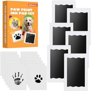 Nabance Baby Hand and Footprint Kit, Paw Print Kit for Dog Cats, 6 Inkless Print Pads, 12 Imprint Cards, Nose Print Stamp Pad for Dogs, Clean Touch Baby Footprint Kit, Pet Paw Ink Pad Family Keepsake