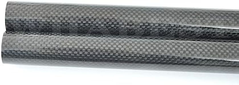 WHABEST 1pcs 50MM OD X 48MM ID X 500MM 100% Carbon Fiber Tubes 3K Glossy Carbon Pipe/tubing