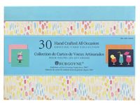 Burgoyne Handmade Embellished Decorative All Occasion Greeting Card Collection with Keepsake Box - 30 Count