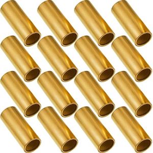 Dunzy 16 Pcs Trailer Leaf Spring Bushing Kit Shackle Bushings Brass Bushings Trailer Axle Bushing Tools for Trailer Axle Replace Double Eye Springs, ID 9/16" OD 11/16" (Bronze)