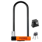 Kryptonite New-U Evolution Series-4 LS Heavy Duty Bicycle U Lock Bike Lock with Transit FlexFrame Bracket (4-Inch x 11.5-Inch)