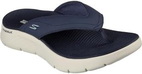 Skechers Men's GO Walk Flex Sandal Vallejo Thong, Navy Synthetic, 8 UK