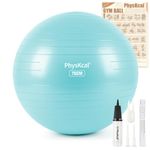 PhysKcal Exrta Thick Birthing Ball 75cm Blue Yoga Gym Ball for Pregnancy, Exercise and Recovery, Maternity Swiss Ball