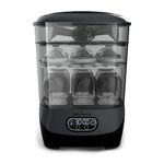 Baby Brezza Baby Bottle Sterilizer + Dryer Advanced Electric Steam Sterilization Machine Universal Sterilizing of All Bottles Plastic, Glass, Pacifiers + Breast Pump Parts Charcoal,1 Count