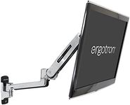 Ergotron – LX Sit-Stand Single Monitor Arm, VESA Wall Mount – for Monitors Up to 42 Inches, 7 to 25 lbs – Polished Aluminum