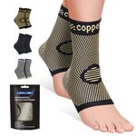 Copper Ankle Support for Sprained Ankle, Plantar Fasciitis Relief Achilles Tendonitis Support, Ankle brace Support for Men & Women, Ankle Compression Socks Support for Ligament Damage, Sports