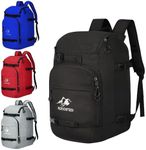 KEOFID Ski Boot Bag Backpack, Waterproof 50L Ski Bag, Travel Backpack for Ski Helmet, Snowboard and Accessories(Black)