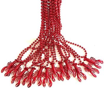 YSPPF 24 Pcs Crawfish Mardi Gras Beads Lobster Beads Parade Holiday Party Supplies Decorations