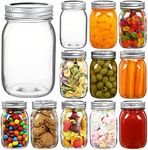 YEBODA 16 oz Wide Mouth Mason Jars 