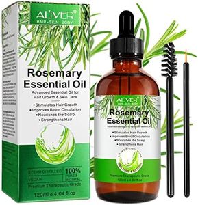 Olio Di Rosmarino Per Capelli, 120ML Rosemary Oil for Hair Growth, 100% Naturale Olio Essenziale Rosmarino Per Capelli Secchi e Danneggiati, Stimolano la Crescita dei Capelli