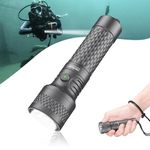Orcatorch ORCA7 Dive Torch, 3000 Lumens Waterproof Underwater Light with 6° Narrow Beam & SOS Mode, IP68 Rated to 150m for Night Diving, Wreck Exploration and Technical Scuba Gear (Grey)