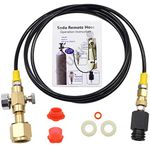 Upgrade CGA320 to TR21-4 Soda maker Co2 Tank Cylinder Direct Adapter with 60 inches High-Pressure Hose, Soda Maker direct Connector for Soda Club (Gauge and bleed valve)