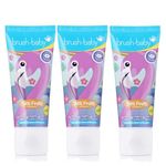 Brush-Baby Tutti Frutti Toothpaste for Kids | Stage 3 - Kids | 3+ Years | Delicious Fruity Flavour, with Xylitol & Fluoride for Strong Teeth, Healthy Gums & Fresh Breath | Pack of 3 x 50ml Tubes