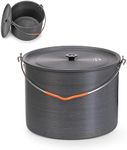 Naturehike Camping Pot, Big Size 6L and 10L Cookware Aluminium Alloy Cooking Pot Utensils for Camping Picnic Pot with Storage Bag (6L)