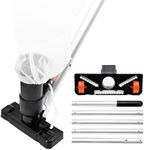 [2024 Upgraded] Pool Vacuum for above Ground Pool - Handheld Swimming Pool Jet Cleaner, Leaf Vacuum Cleaning Kit W/Brush with 5 Section Poles of 70", Small Vac Vacuum for Underwater, Spas, Ponds