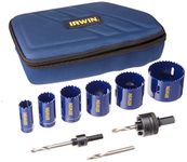 Irwin 3073003 Electricians Hole Saw Kit, 9-Piece