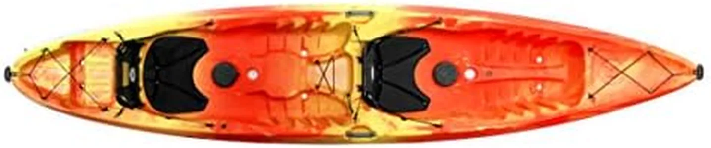 Perception Kayaks Perception Tribe 13.5 Sit on Top Tandem Kayak for All-Around Fun Large Rear Storage with Tie Downs, 13' 5"