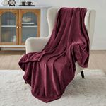 Bedsure Burgundy Red Fleece Blanket