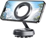 A2C for Magsafe Phone Stand, Aluminum Phone Holder for Desk with Suction Cup Base & Rotatable Arm, Magnetic Cell Phone Holder Desk for Creators, Selfies, Compatible with iPhone 12-16 & Magsafe Case