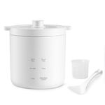 Olayks Mini Rice Cooker 2 Cups Uncooked, Rice Cooker Small with 4 Cooking Functions, 24 Hour Preset and Keep Warm, Anti-Hot Carry Handle