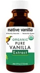 Native Vanilla - Organic Pure Vanilla Extract - 4 Fl Oz - Perfect for Cooking and Baking, and Dessert Crafting