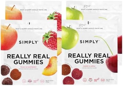 Simply Really Real Gummies | Made with Real Fruit | Assorted Bundle | 5.3 oz (Pack of 4) | No Cane Sugar + Gluten Free + Kosher