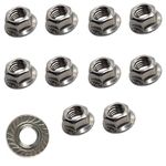 M8 Serrated Flange Nuts Marine Grade Style in A4 Stainless Steel 316 – Corrosion Resistant Fasteners (Pack of 10)