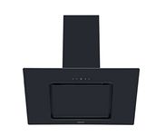 Cookology VER805BK/A++ 80cm Black Angled Glass Chimney Cooker Hood | Touch Controls