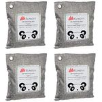 Kunova (TM) 4 Pack - 200g Each Bamboo Charcoal Deodorizer Natural, Air Purifying Bags, Dehumidifier, Odor Absorber, Odor Neutralizer for Home, Shoes, Car, Pet Areas
