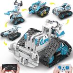 BEHOWL Technique Car Building Blocks Set, 5in1 Remote&APP Control STEM Toys for Kids 8-10, Building Tracked Racer/Robot/Tank/Bulldozer, Gifts for Kids Boys Girls 8 9 10-16,(700 PCS)