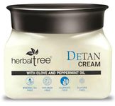 Herbaltree De-Tan Removal Cream for tanning, Brightening Skin & Sun Damage with Alpha Arbutin, Kojic, Milk Protein & Honey | Healthy Skin for women & men | Suitable for all types of Skin (500 gm)