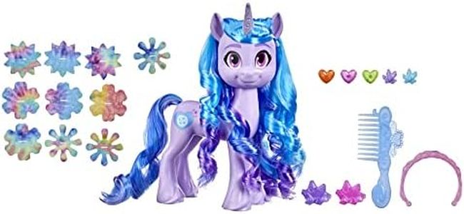 My Little Pony: A New Generation, La Jolie Licorne Izzy Moonbow, Jouet Exclusif, Figurine de Poney avec 17 Accessoires F2032 Multicolore