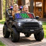 Baybee Bronco Battery Operated Jeep for Kids, Ride on Toy Kid Car with RGB Windshield Light & Music | Electric Jeep Battery Car | Baby Big Cars for Kids to Drive 3 to 8 Years (Bronco Black)