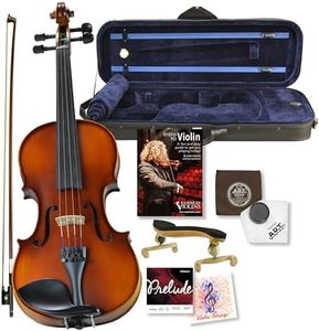 Bunnel G1 Violin Outfit 3/4 Size - Carrying Case and Accessories Included - Solid Maple Wood and Ebony Fittings By Kennedy Violins