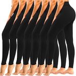 yeuG 7 Pack High Waisted Leggings f