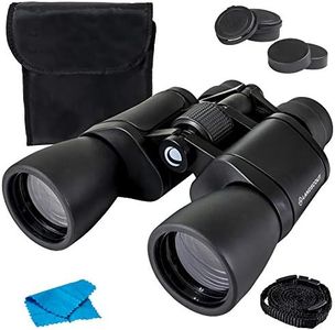 Celestron 72355 LandScout 8-24x50mm Water-Resistant Porro Prism Binoculars with Rubber Grip Surface, Coated Lens, K9 Optical Glass, Neck Strap and Soft Carry Case, Black