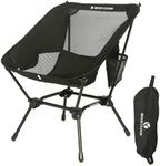 ROCK CLOUD Portable Camping Chair Ultralight Folding Chairs Compact Outdoor for Camp Hiking Backpacking Lawn Beach Sports Black