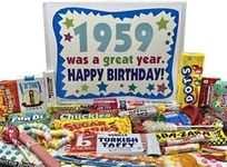 RETRO CANDY YUM ~ 1959 66th Birthday Gift Ideas Candy Assortment from Childhood - 66 Years Old Birthday Gifts for Men and Women Born 1959