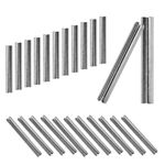 XAVSWRDE 24 PCS Dowel Pin Shelves Dowels Stainless Steel Shelf Support Pegs Pin Round Head Bunk Bed Pins Rod Metal Fasten Elements Shelves Silver Tone for Shelves Shelf Bracket, 5*40mm & 6*40mm