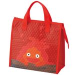 Skater Studio Ghibli Howl's Moving Castle Thermal Insulated Lunch Bag with Zip Closure - Calcifer